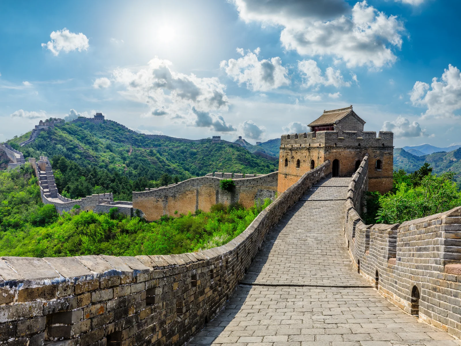 Great Wall of China and Shanghai skyline