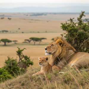 father-son-lions