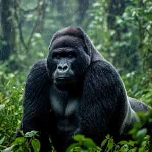 gorilla_silverback_forest_rain