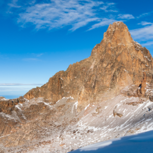 mount-kenya-batian-peak-snow-blue-sky