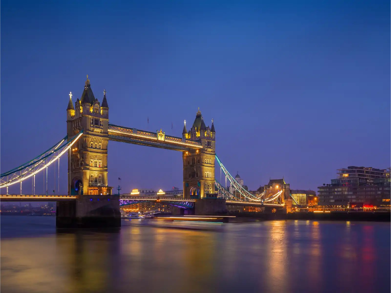 Tower Bridge from the Thames, London